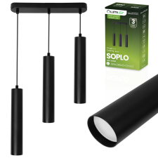 LUMILED Függesztett mennyezeti lámpa 29cm-es spotlámpa 3x GU10 LED SOPLO fekete LUMILED világítás