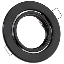 LUMILED HALOGEN lámpatest, süllyesztett, mozgatható, kerek, AURELI, fekete lemez, MR16, GU10 világítás