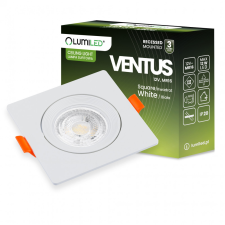 LUMILED Halogén süllyeszthető mozgatható négyzet alakú lámpatest, fehér GU10 MR16 VENTUS Lumiled világítás