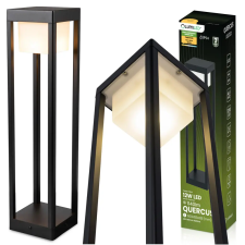 LUMILED Kültéri állólámpa LED oszloppal, 12W, 3000K, 60cm, fekete, QUERCUS LUMILED kültéri világítás