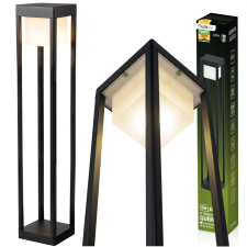 LUMILED Kültéri állólámpa LED oszloppal, 12W, 3000K, 80cm, fekete, QUERCUS LUMILED kültéri világítás