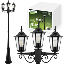 LUMILED Kültéri kerti lámpa 3xE27 oszloplámpa 2m fekete BELLIS LUMILED kültéri világítás