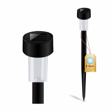 LUMILED Lampa Ogrodowa LED Solarna Zewnętrzna Wbijana Czarna 6500K PALIS LUMILED kültéri világítás