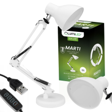 LUMILED Lampka Biurkowa Stołowa LED 7W CCT Ściemnialna Marti Biała Lumiled világítás