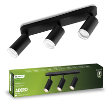 LUMILED Mennyezeti lámpa LED spotlámpa 3x GU10 IP44 ADERO fekete Lumiled világítás
