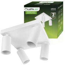 LUMILED Mennyezeti lámpa Mennyezeti Spot TUBA Spotlámpa Halogén Fixture 4x GU10 TABULA LUMILED világítás