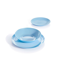 LUMINARC Diwali Light Blue étkészlet 18 részes tányér és evőeszköz
