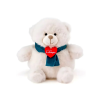 Lumpin Teddy fehér plüss maci kék sállal 18cm - Lumpin