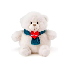 Lumpin Teddy fehér plüss maci kék sállal 18cm - Lumpin plüssfigura