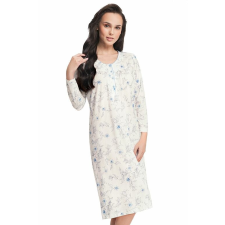 Luna Alisha hosszú női hálóing, kék virágos 3XL hálóing, pizsama