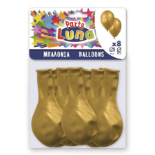 Luna Arany színű parti lufi szett 8db-os kreatív és készségfejlesztő