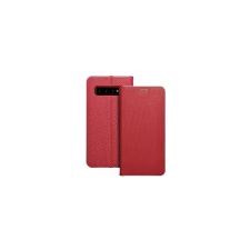  LUNA BOOK CARBON könyvtok Samsung Galaxy S10 - piros tok és táska