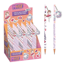 Luna : Lányos grafitceruza mintás radírral, kétféle változatban 1db ceruza