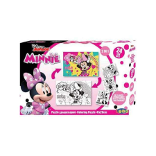 Luna Minnie egér színezhető 24db-os puzzle 3 színezhető képpel puzzle, kirakós