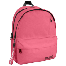 Luna Must: Világos rózsaszín lekerekített négyrekeszes iskolatáska, hátizsák iskolatáska
