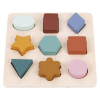 Luna Színes fa formaillesztő puzzle formákkal 9db-os