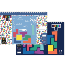Luna Tetris vázlatfüzet matricákkal és sablonnal kreatív és készségfejlesztő