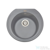 Lunart Alma 52,5x48,3 cm-es öntött gránit mosogató medence szifon nélkül,Szürke 5999861632954