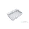 Lunart Robyn 600 59x42,6 cm-es pultra ültethető öntöttmárvány mosdó túlfolyó nélkül,matt fehér 5999123004093
