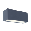Lutec Gemini Square Large Kültéri Led Fali Lámpa Up & Down 1 Light Dark Grey