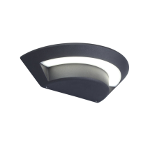 Lutec Ghost Small Oval Kültéri Led Fali Lámpa 1 Light Dark Grey kültéri világítás