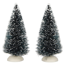 Luville karácsonyi falu miniatűr fenyőfák 10 cm x 4 cm 2 darab kültéri világítás