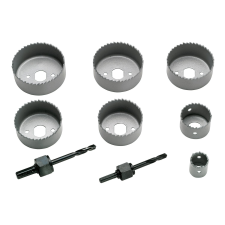 LUX-TOOLS LUX lyukfűrész készlet 9 részes barkácsgép tartozék
