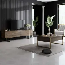  Luxe Tv-állvány Dió Arany bútor