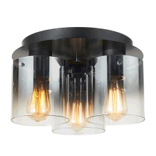 Luxera Moxie fekete-szürke mennyezeti lámpa (LUX-64416) E27 3 izzós IP20 világítás