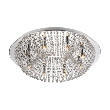 Luxera Rhodia króm-átlátszó kristály mennyezeti lámpa (LUX-32319) G9 8 izzós IP20 világítás