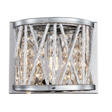Luxera Stixx króm-átlátszó kristály falikar (LUX-46063) G9 1 izzós IP20 világítás