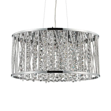 Luxera Stixx króm-átlátszó kristály függesztett lámpa (LUX-46060) G9 6 izzós IP20 világítás