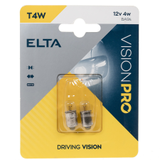 LUXLINE spol. s r.o. Elta Vision Pro 12V T4W jelzőizzó, 2db/bliszter autó izzó, izzókészlet