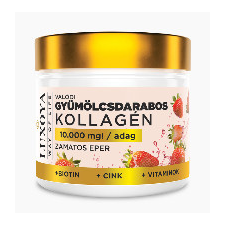 Luxoya Beauty Collagen Complex italpor Zamatos eper íz 300g vitamin és táplálékkiegészítő
