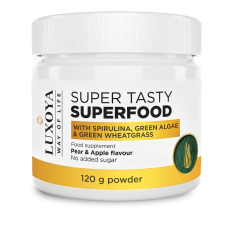Luxoya Super Tasty Superfood Spirulinát és Zöld Búzafüvet tartalmazó italpor 120 g vitamin és táplálékkiegészítő