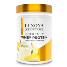 Luxoya Super Tasty Whey Protein citromos sajtorta íz 450g vitamin és táplálékkiegészítő