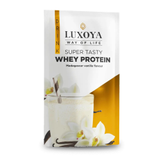 Luxoya Super Tasty Whey Protein Madagaszkári vanília ízű 30g vitamin és táplálékkiegészítő