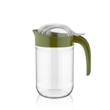 Luxplastic IRIS C-00130 Alegre olaj és ecet kiöntő üvegkancsó 660ml, zöld konyhai eszköz