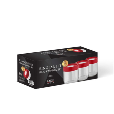 Luxplastic IRIS C-00379 Ring üveg tároló szett 3 darabos 3*425ml konyhai eszköz