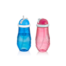 Luxplastic IRIS L-00502 Chico kulacs szívószállal 400ml, kék vagy rószaszín (L-00502) kulacs, kulacstartó
