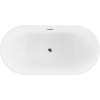 Luxury Luna szabadon álló fürdökád akril  150 x 75 cm, fehér,  leeresztö arany - 52031507500-G Térben álló kád