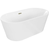 Luxury Luna szabadon álló fürdökád akril  150 x 75 cm, fehér,  leeresztö arany - 52031507500-G Térben álló kád