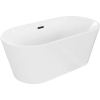 Luxury Luna szabadon álló fürdökád akril  150 x 75 cm, fehér,  leeresztö   fekete - 52031507500-B Térben álló kád