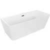 Luxury Volta szabadon álló fürdökád akril falhoz tolható 170 x 75 cm, fehér,  leeresztö   fekete - 51131707500-B Térben álló kád