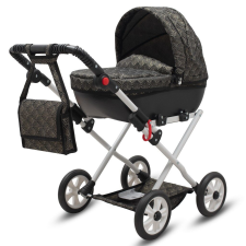  Luxus játék babakocsi New Baby COMFORT arany-fekete babakocsi