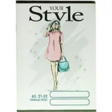 LYNX Design Style A5 vonalas 21-32 iskolai tűzött füzet (LYNX_5999570820437) füzet