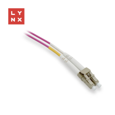 LYNX Fiber Optic LC Összekötő Rózsaszín 5m LX-DPX-LC/LC-OM4-5 kábel és adapter