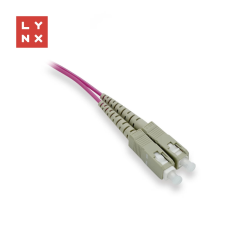 LYNX Fiber Optic SC Összekötő Rózsaszín 3m LX-DPX-SC/SC-OM4-3 kábel és adapter