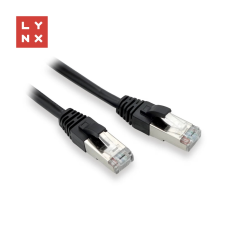 LYNX UTP CAT5E Összekötő Fekete 10m LX-FTP5E-100-BLACK kábel és adapter
