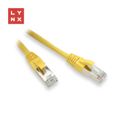 LYNX UTP CAT5E Összekötő Sárga 3m LX-FTP5E-030-YELLOW kábel és adapter